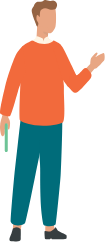 Man wearing red jumper