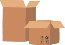 Two cardboard boxes